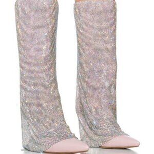 AZALEA WANG "INTIMATE  INTENTIONS" RHINESTONE CHAINMAIL DRAPE/ PINK( BRAND NEW!!